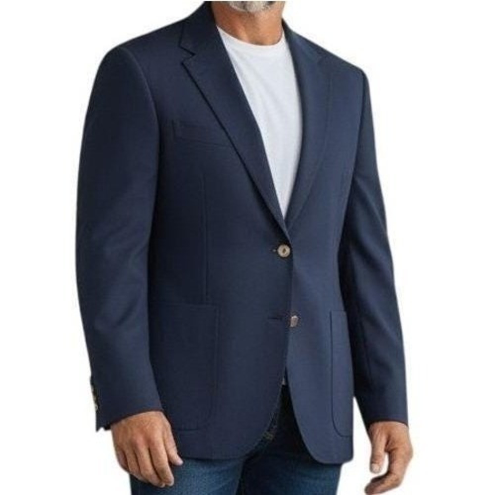 Jack Nicklaus Tournament Series Mens Navy Blue 2 Button Blazer 43L Vintage 90s